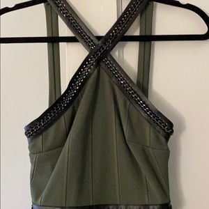 Cross front bodycon dress